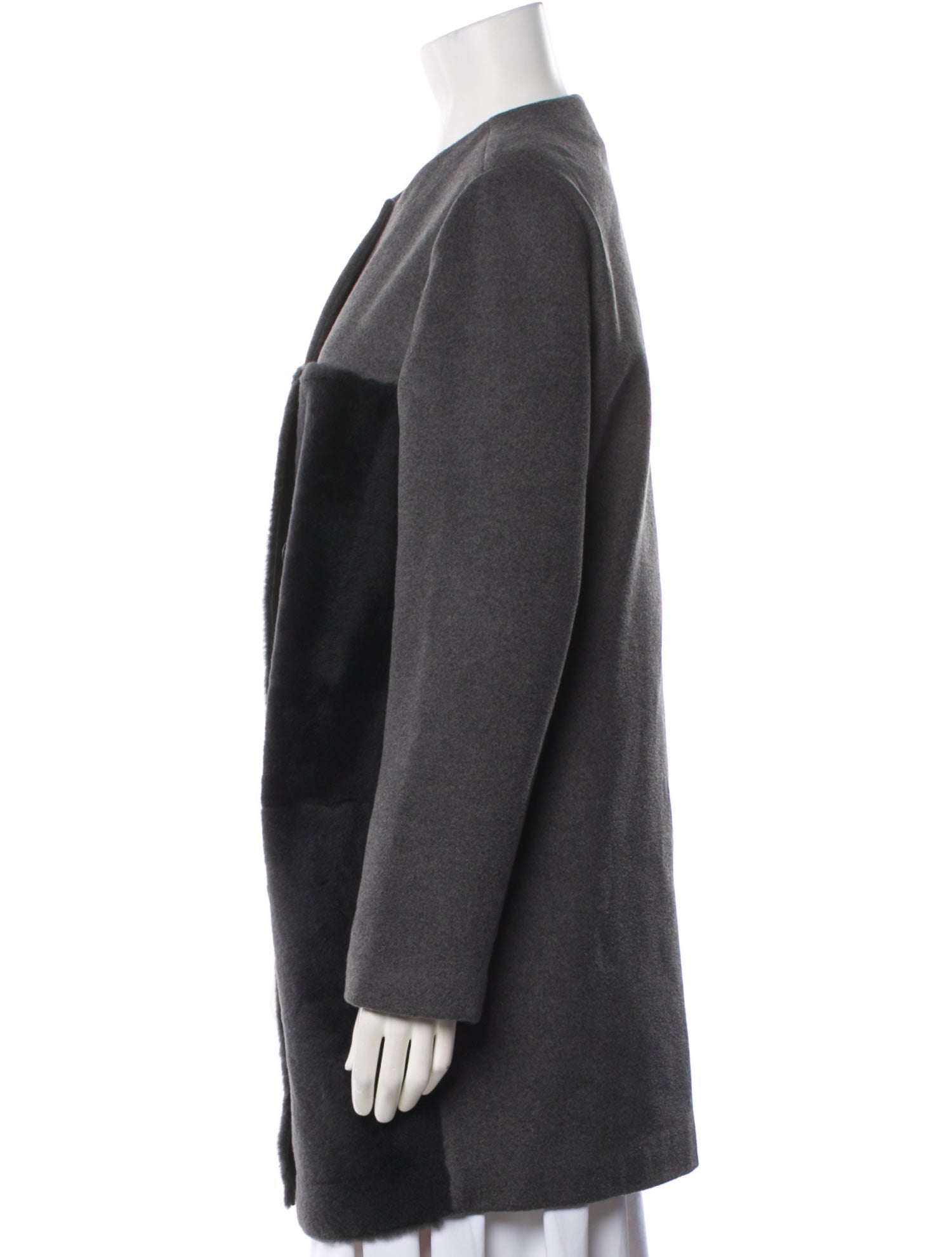 Fabiana Filippi Merino Wool Faux Fur Coat w/ Tags