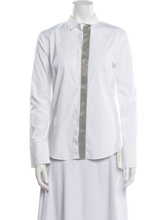 Fabiana Filippi Long Sleeve Button-Up Top