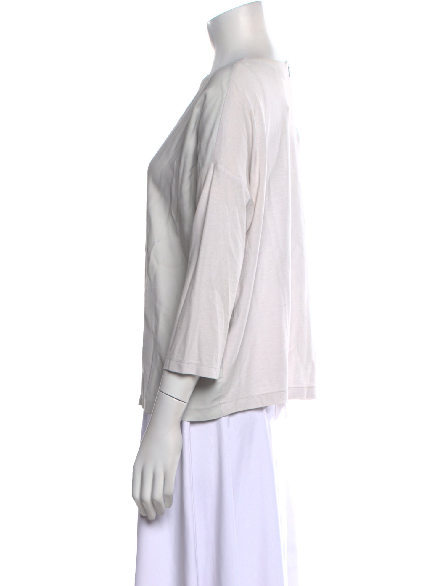 Fabiana Filippi Bateau Neckline Three-Quarter Sleeve Blouse