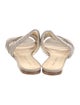Fabiana Filippi Leather Beaded Accents Slides