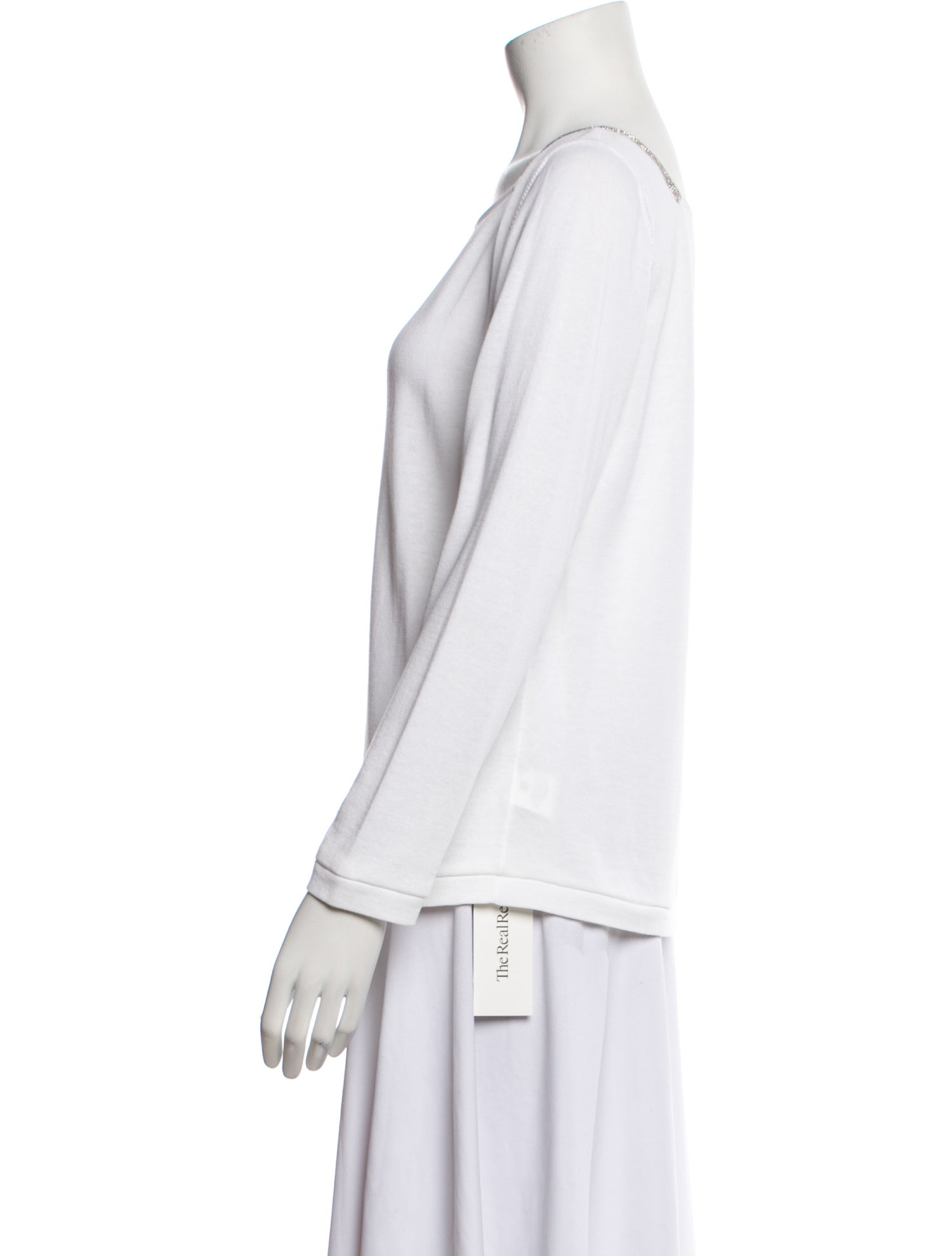 Fabiana Filippi Square Neckline Long Sleeve Sweatshirt