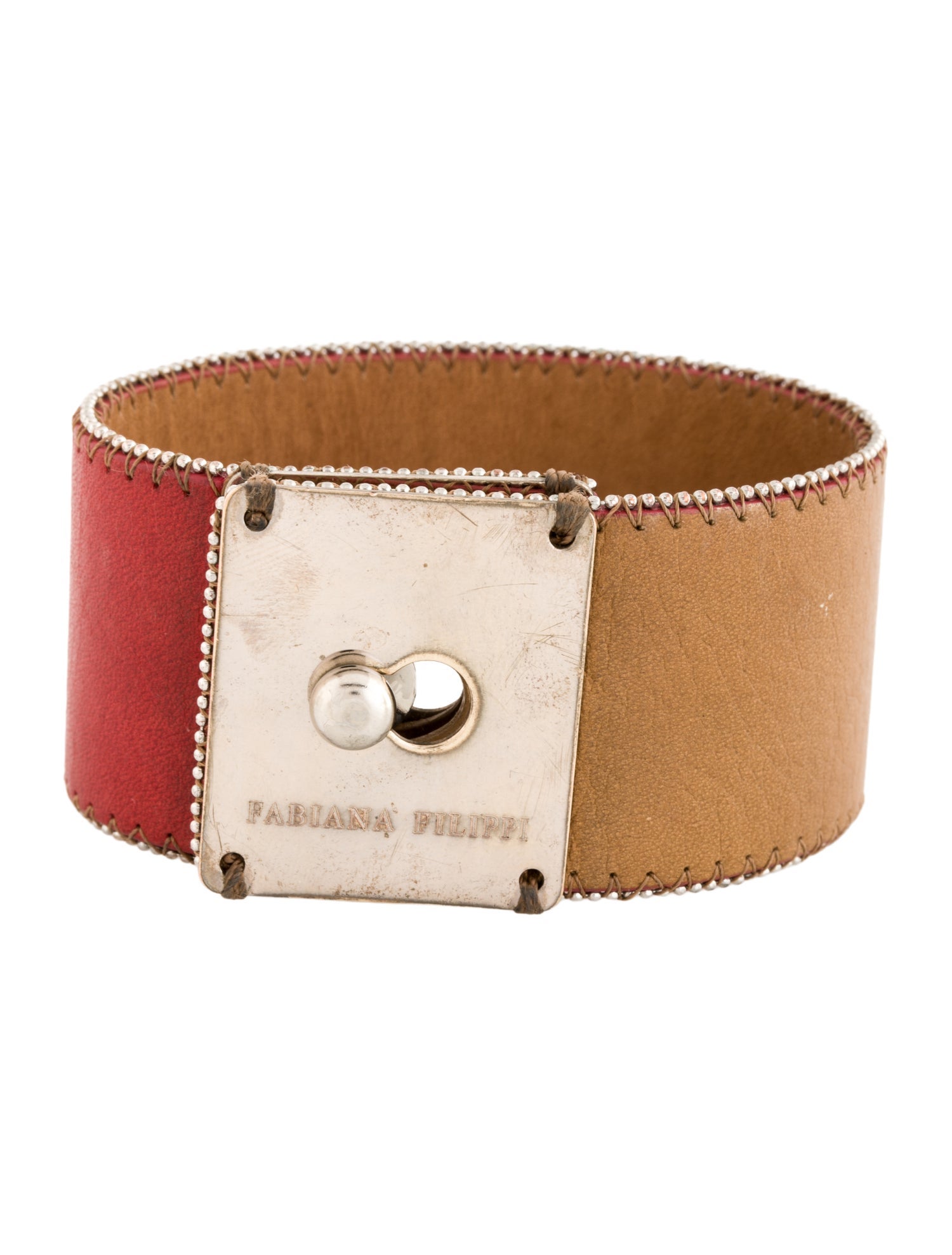 Fabiana Filippi Leather Bangle Bracelet