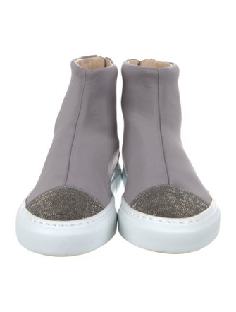 Fabiana Filippi Leather Colorblock Pattern Boots