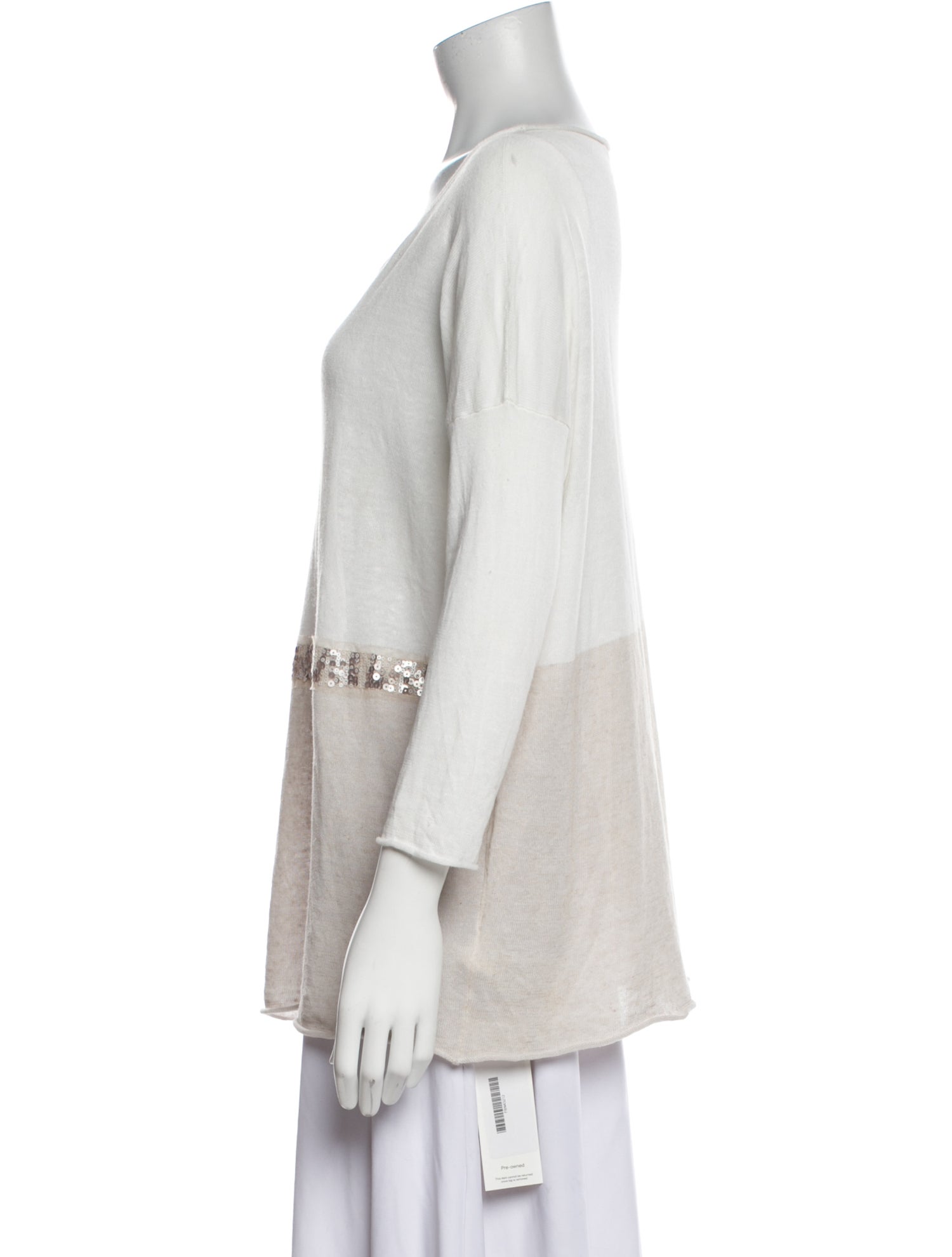 Fabiana Filippi Linen Scoop Neck T-Shirt