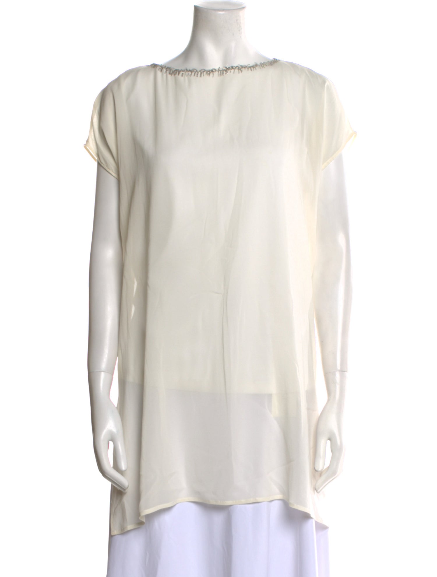 Fabiana Filippi Bateau Neckline Short Sleeve Tunic