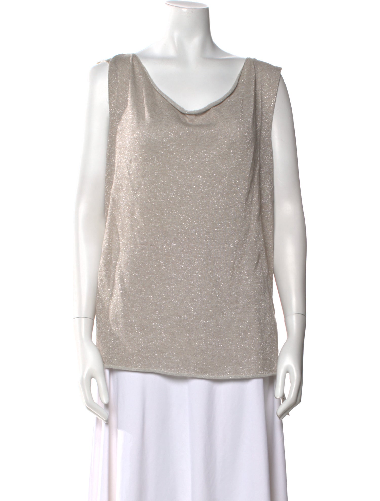 Fabiana Filippi Silk Cowl Neck Top