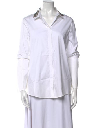 Fabiana Filippi Long Sleeve Button-Up Top
