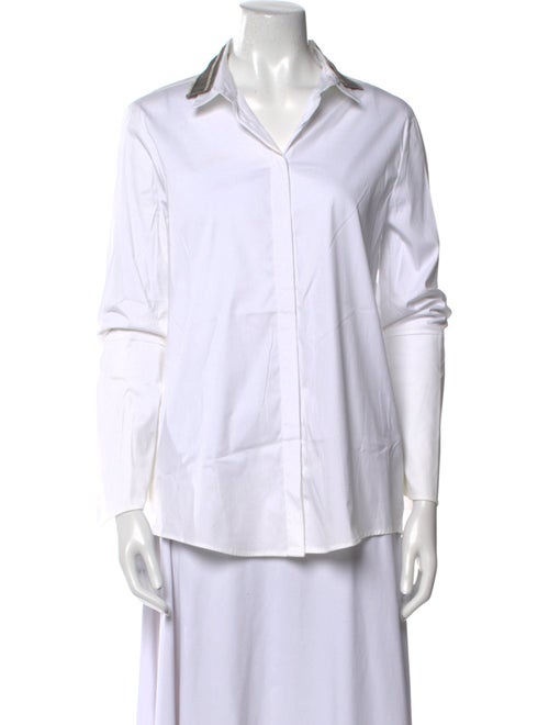 Fabiana Filippi Long Sleeve Button-Up Top