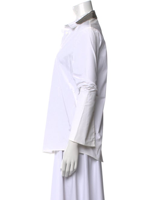 Fabiana Filippi Long Sleeve Button-Up Top