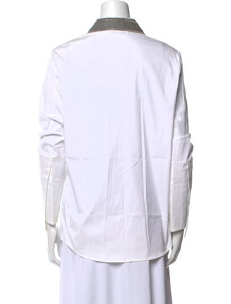 Fabiana Filippi Long Sleeve Button-Up Top