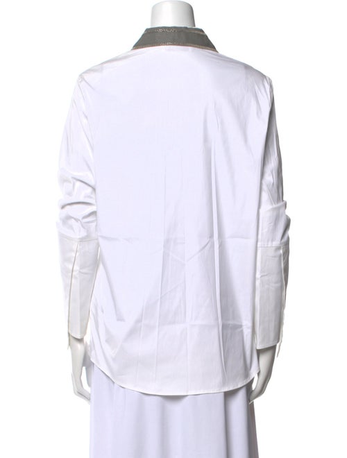 Fabiana Filippi Long Sleeve Button-Up Top