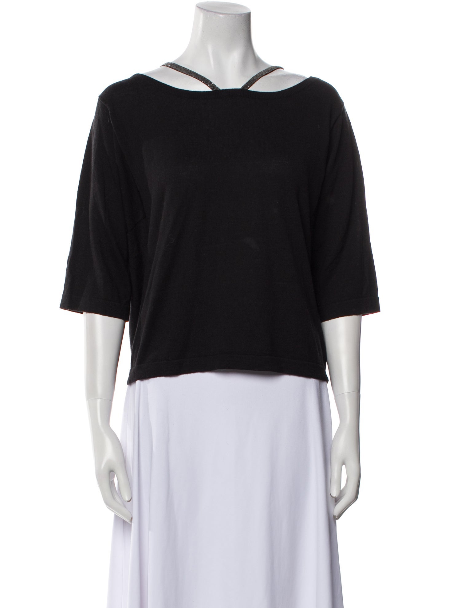 Fabiana Filippi Merino Wool Bateau Neckline Sweater w/ Tags