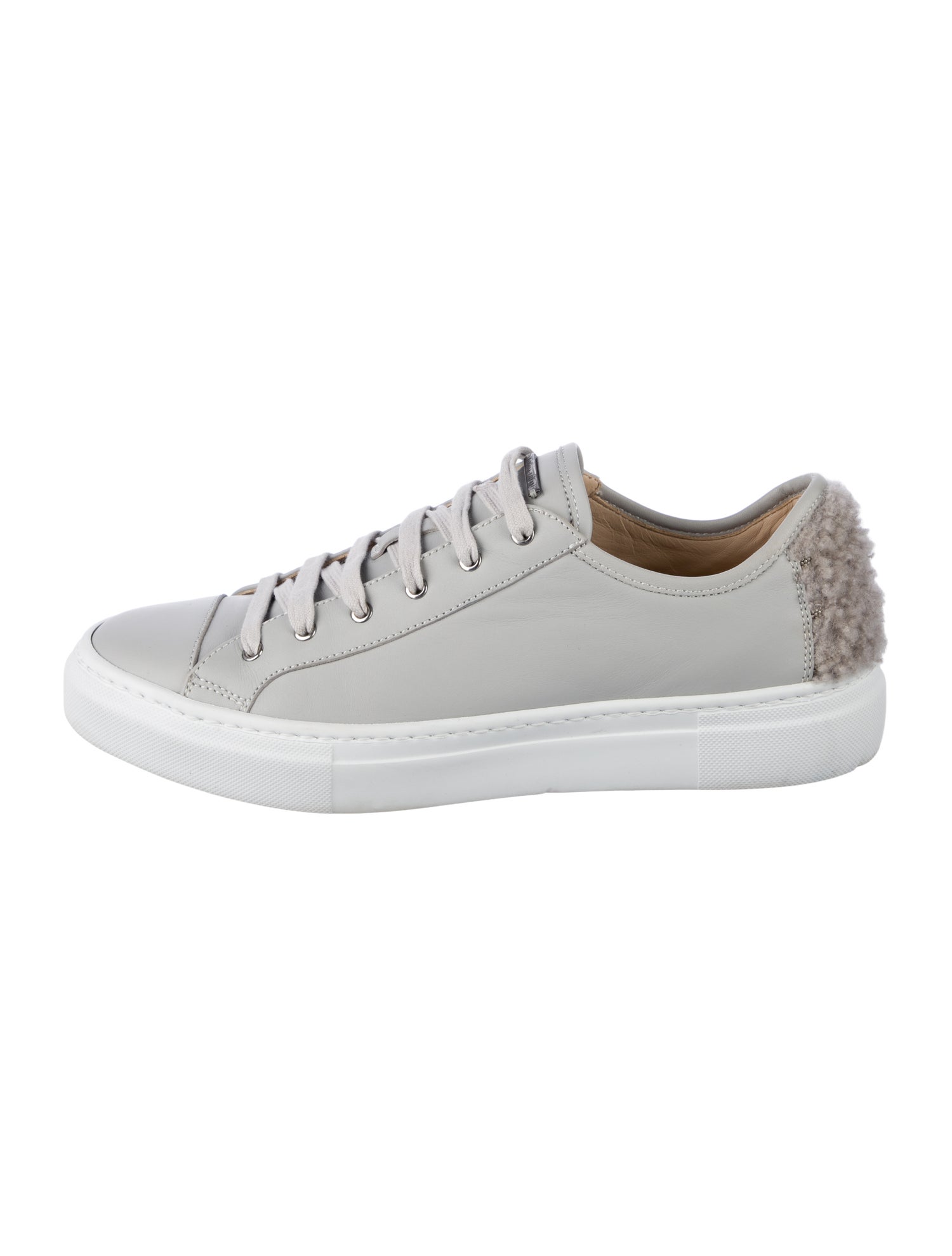 Fabiana Filippi Leather Beaded Accents Sneakers