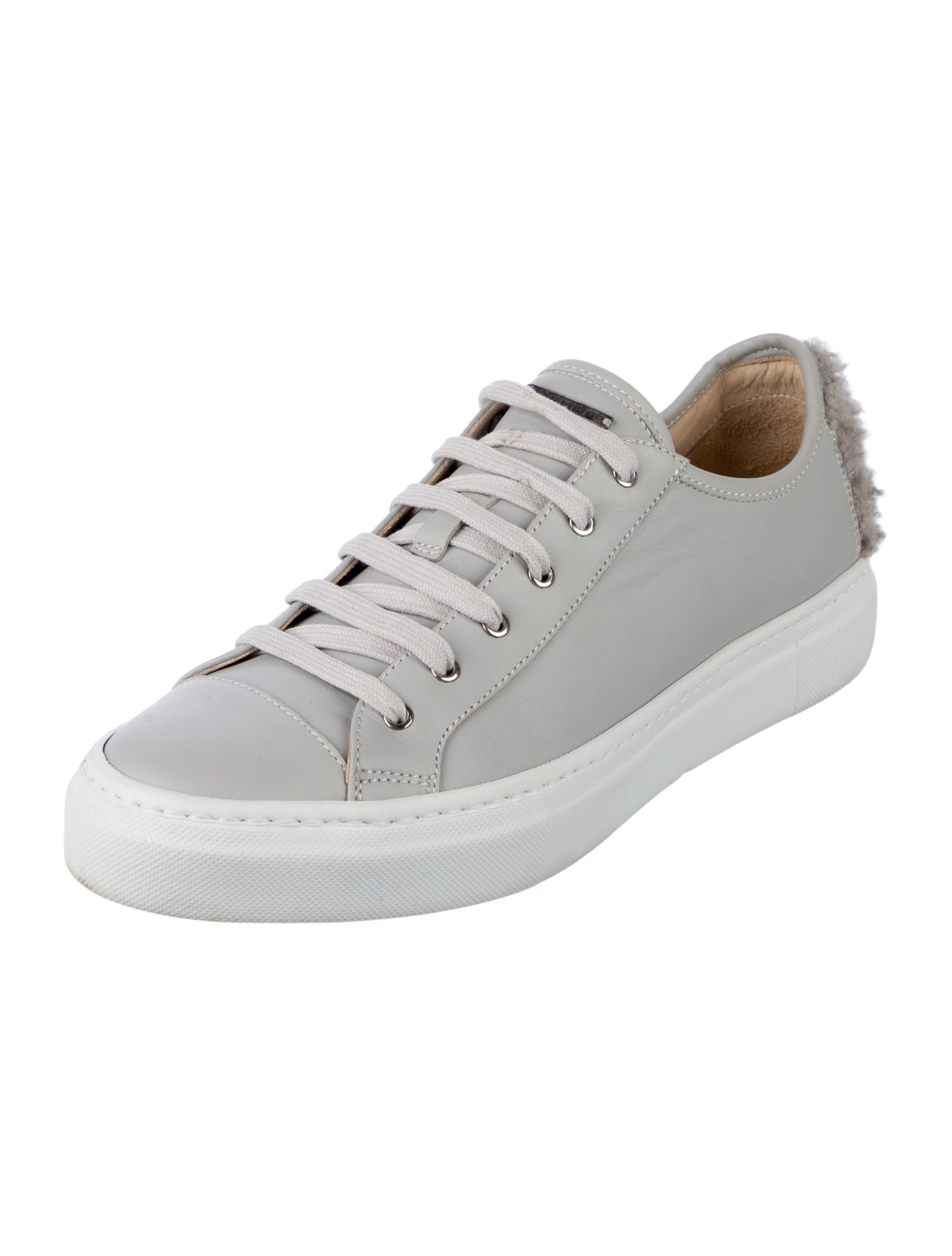 Fabiana Filippi Leather Beaded Accents Sneakers