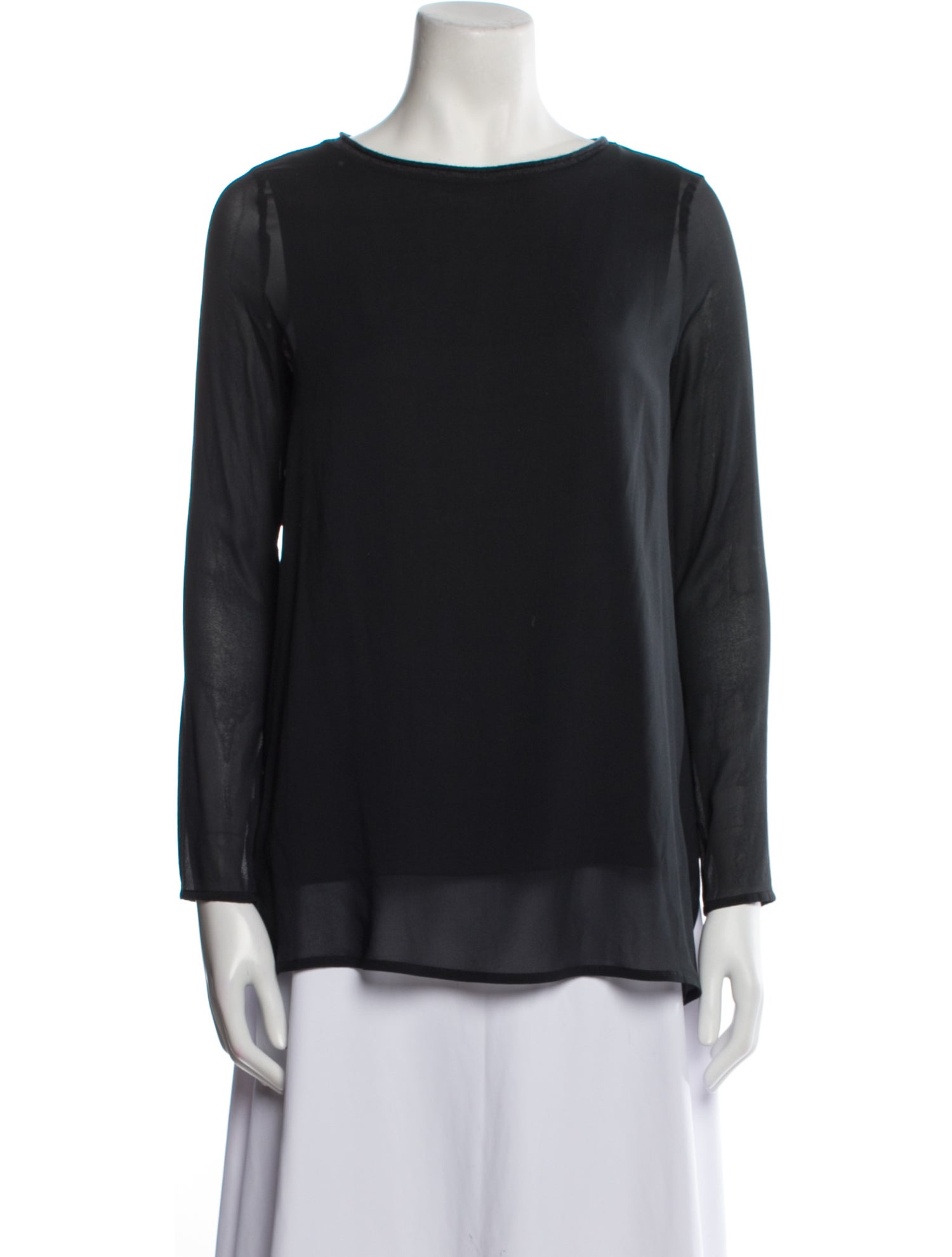 Fabiana Filippi Bateau Neckline Long Sleeve Blouse