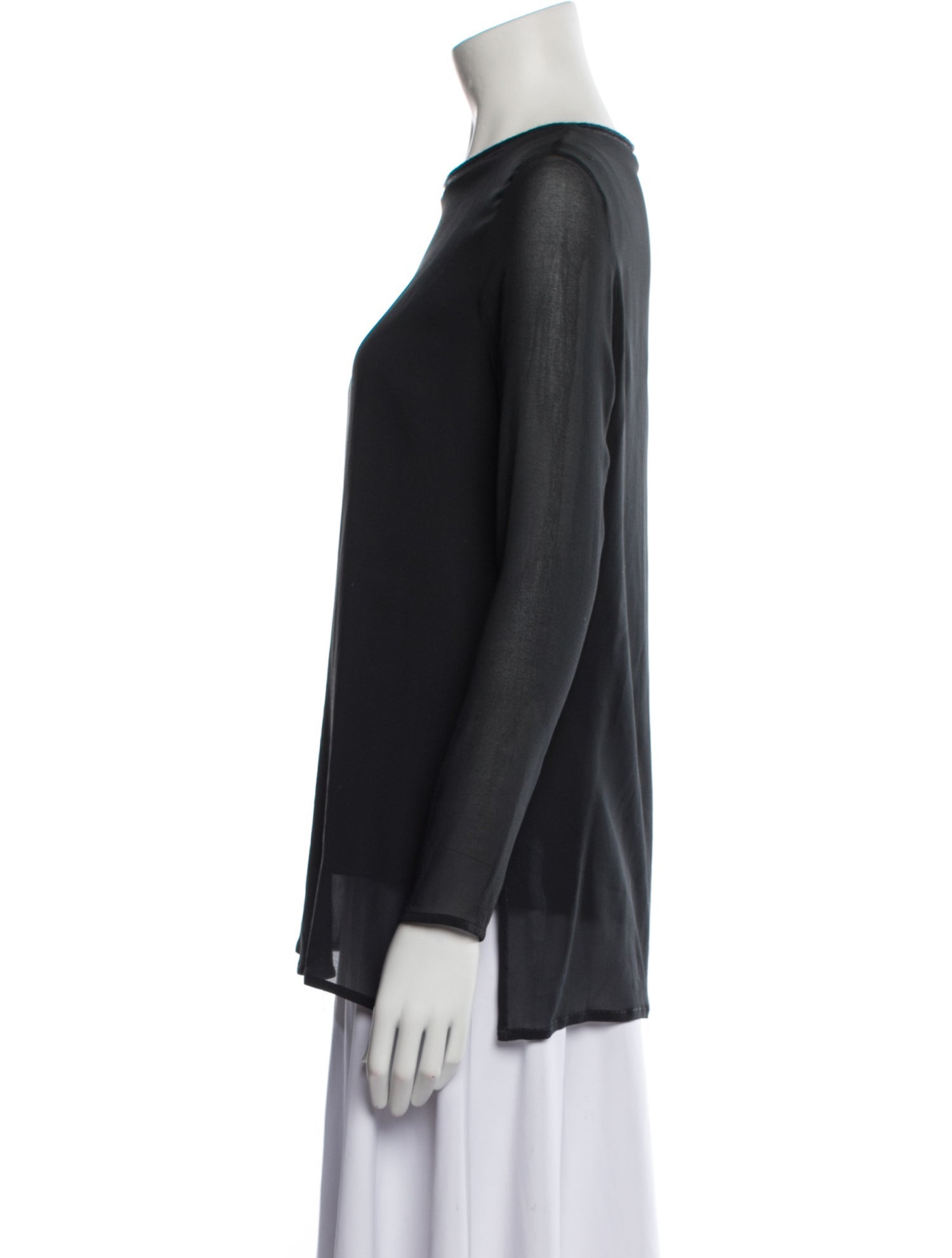 Fabiana Filippi Bateau Neckline Long Sleeve Blouse