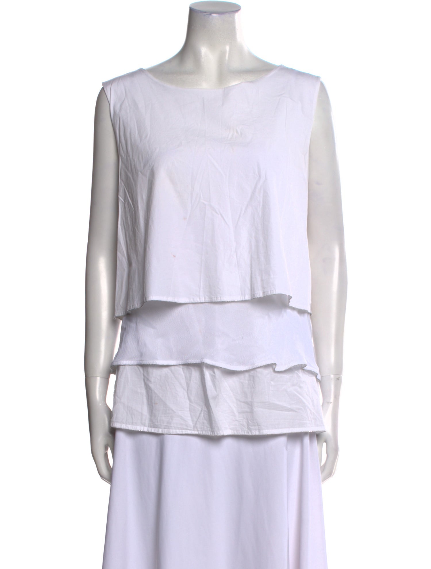 Fabiana Filippi Scoop Neck Sleeveless Top