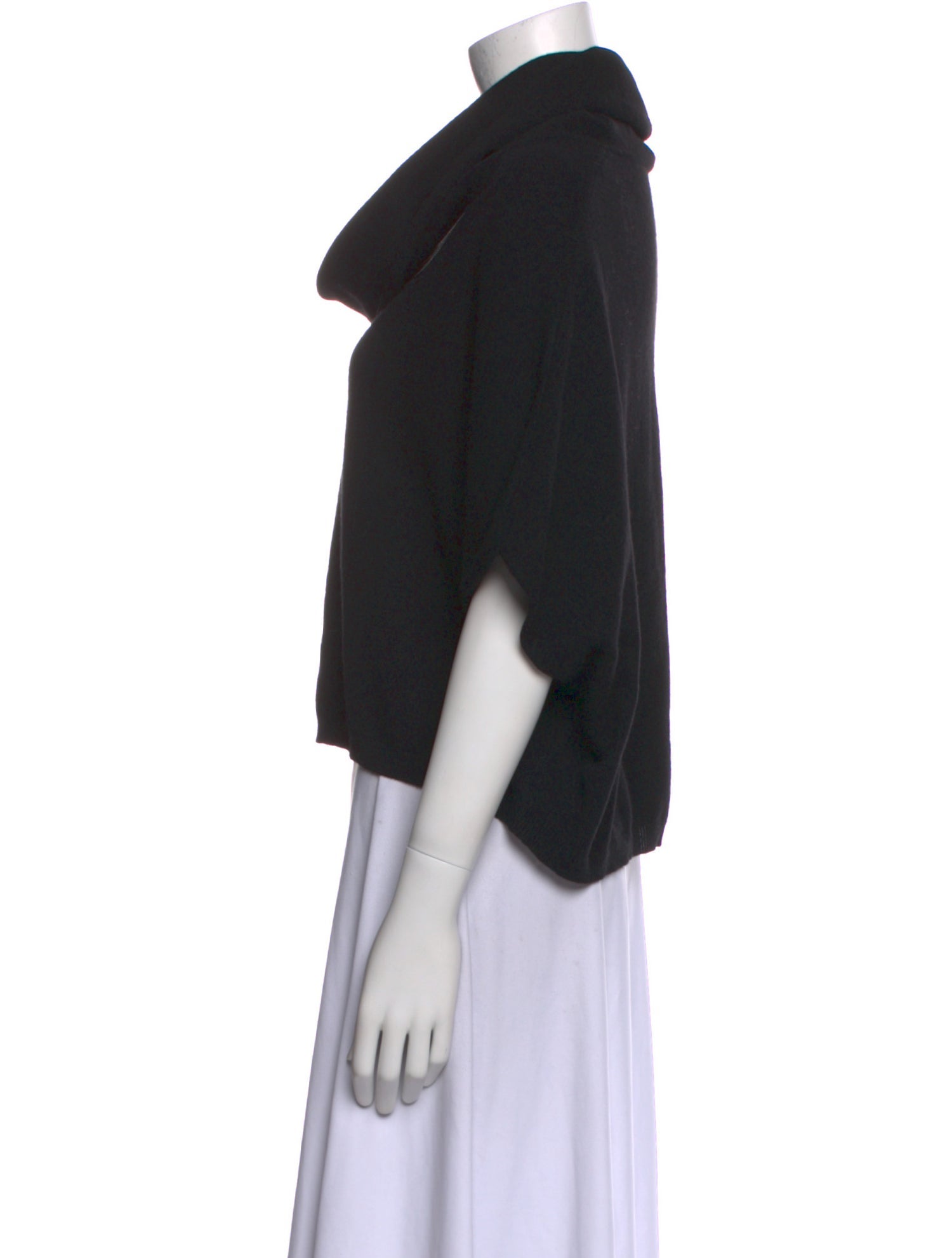 Fabiana Filippi Merino Wool Cowl Neck Crop Top