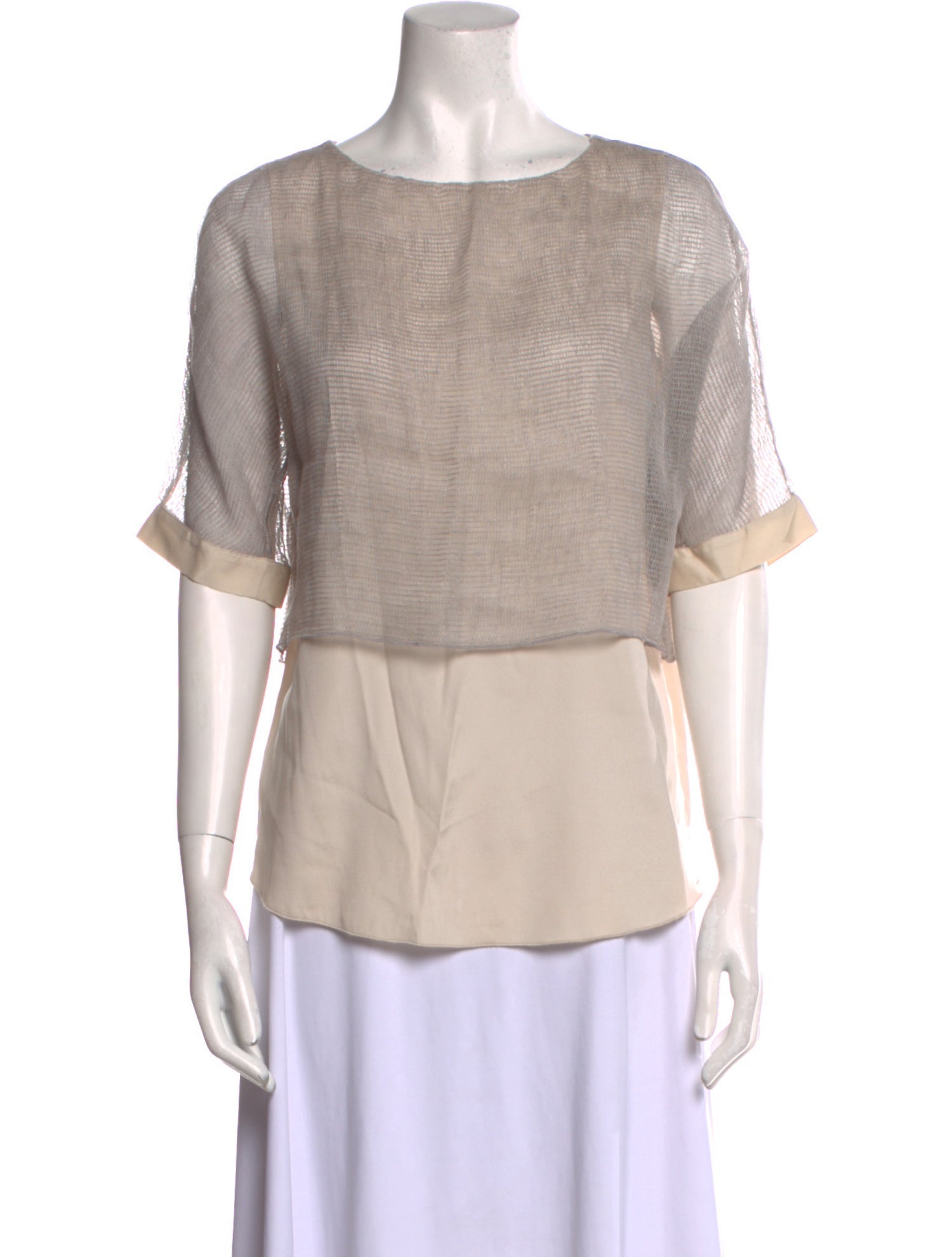 Fabiana Filippi Scoop Neck Short Sleeve Top