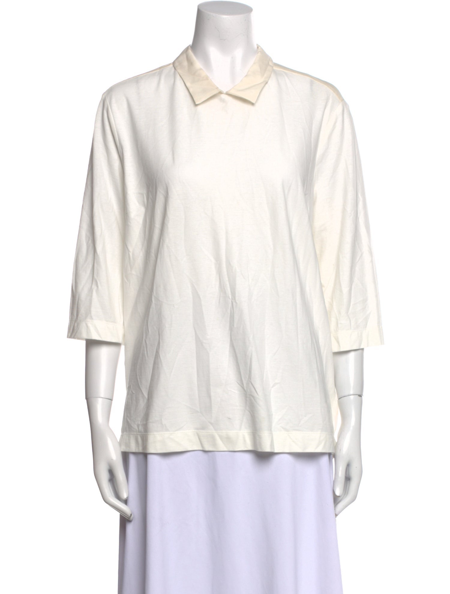 Fabiana Filippi V-Neck Three-Quarter Sleeve Polo