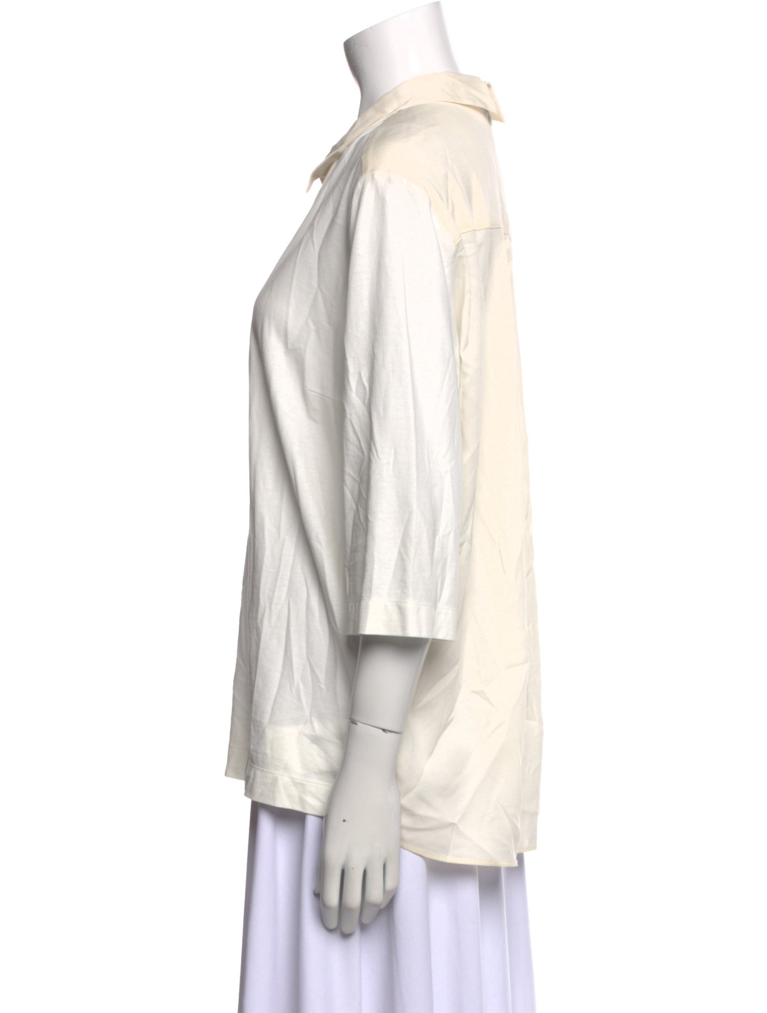 Fabiana Filippi V-Neck Three-Quarter Sleeve Polo