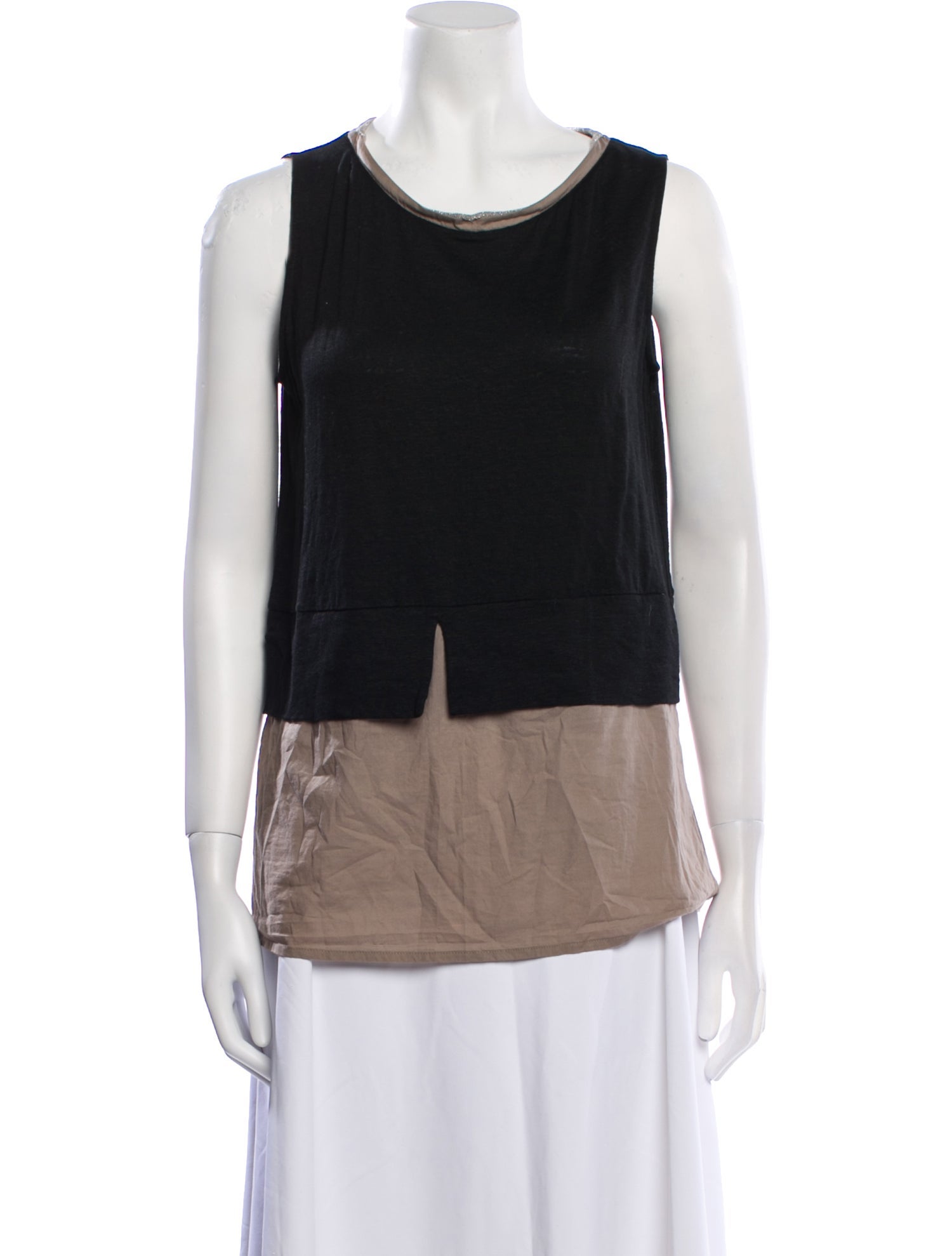 Fabiana Filippi Scoop Neck Sleeveless Top