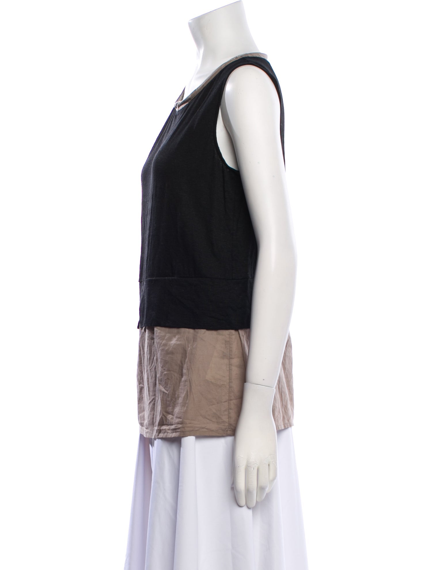 Fabiana Filippi Scoop Neck Sleeveless Top