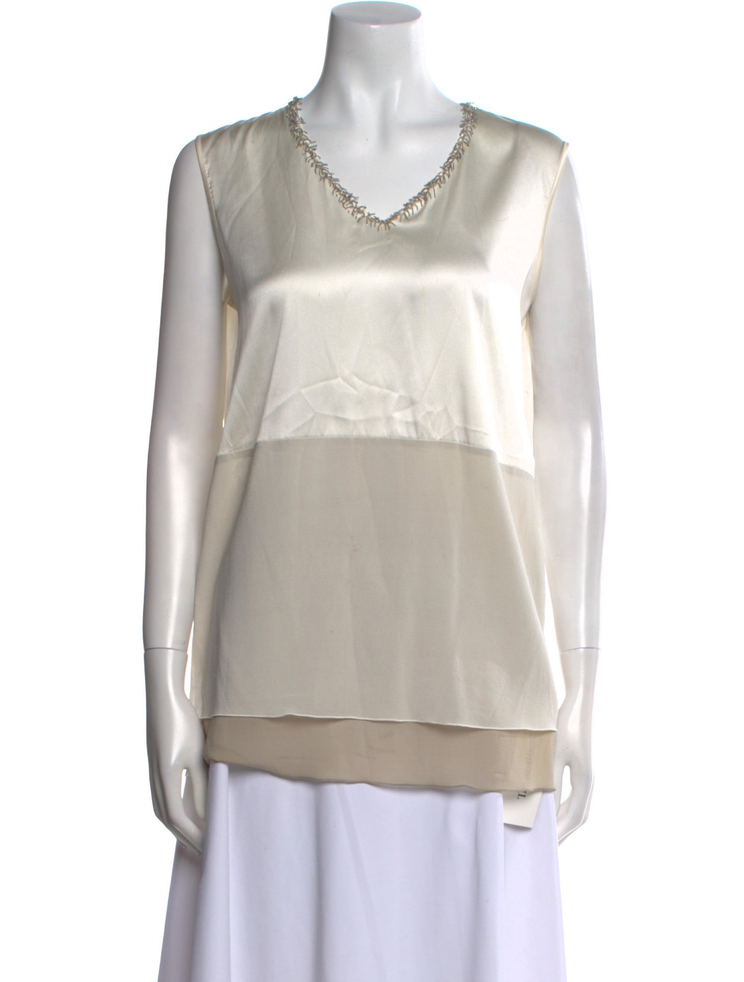 Fabiana Filippi Silk V-Neck Top