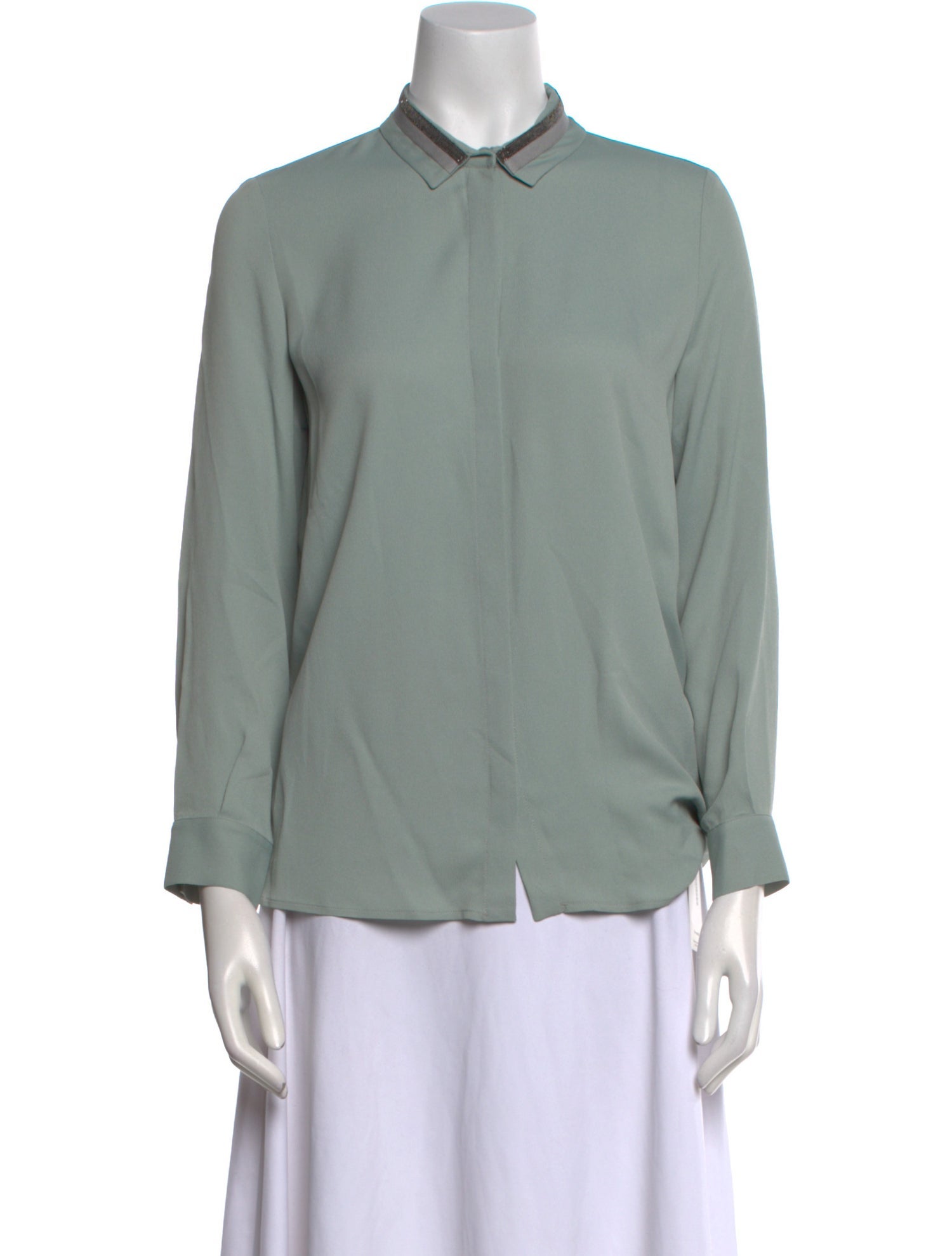 Fabiana Filippi Long Sleeve Button-Up Top