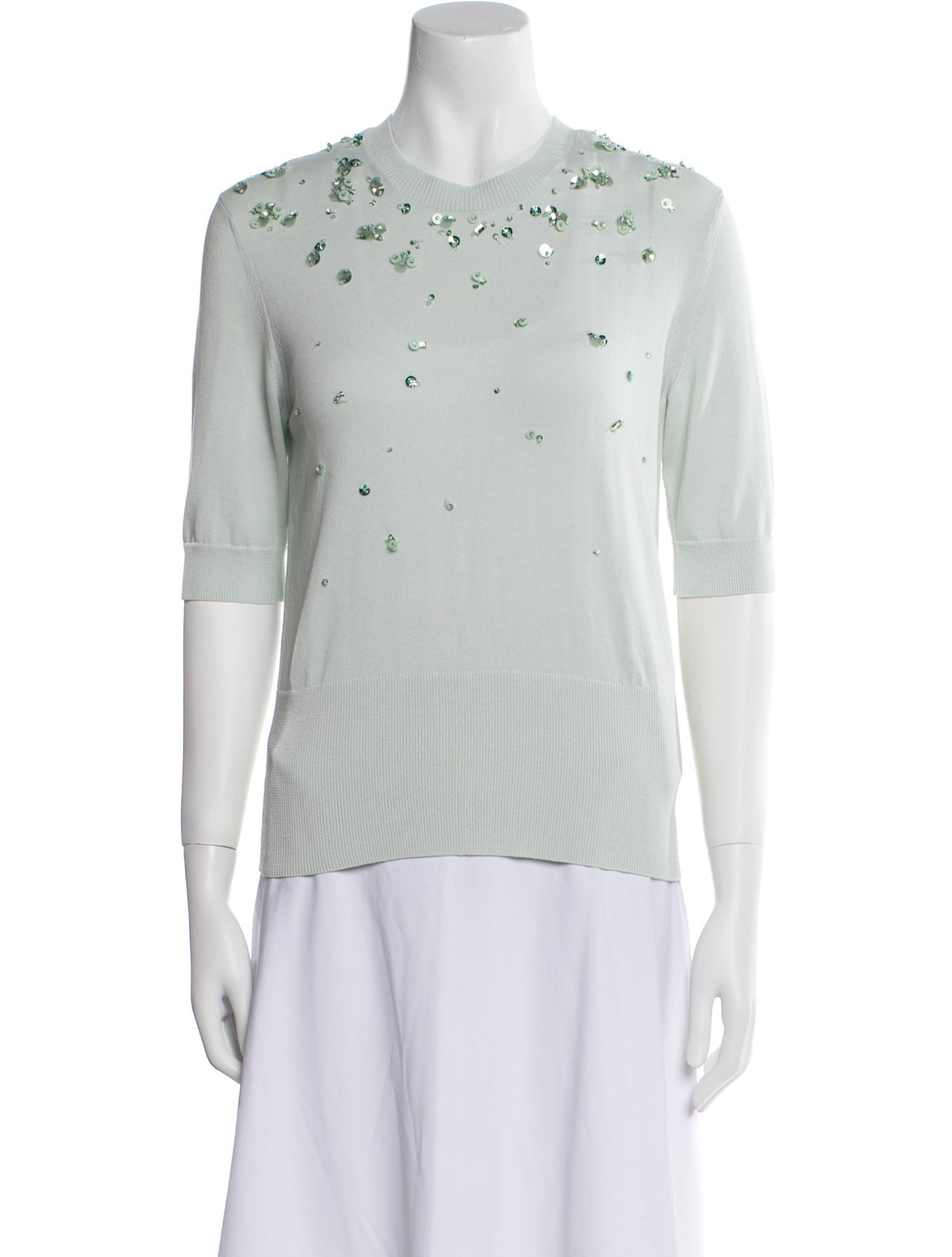 Fabiana Filippi Crew Neck Short Sleeve Top