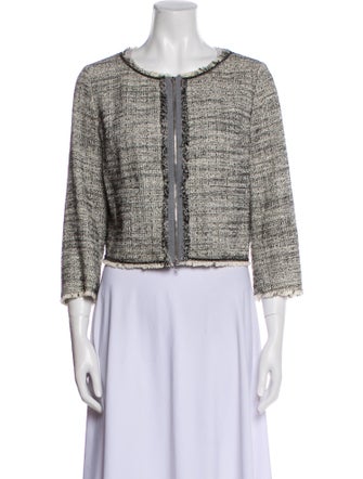 Fabiana Filippi Linen Tweed Pattern Evening Jacket