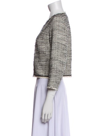 Fabiana Filippi Linen Tweed Pattern Evening Jacket
