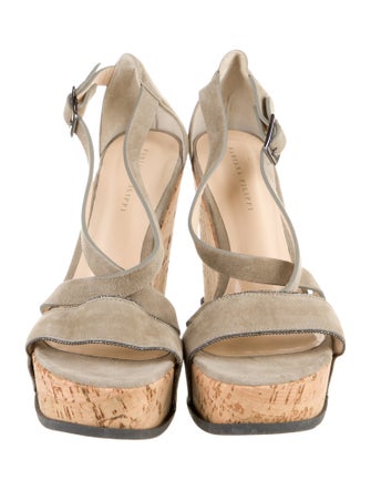 Fabiana Filippi Suede Beaded Accents Sandals