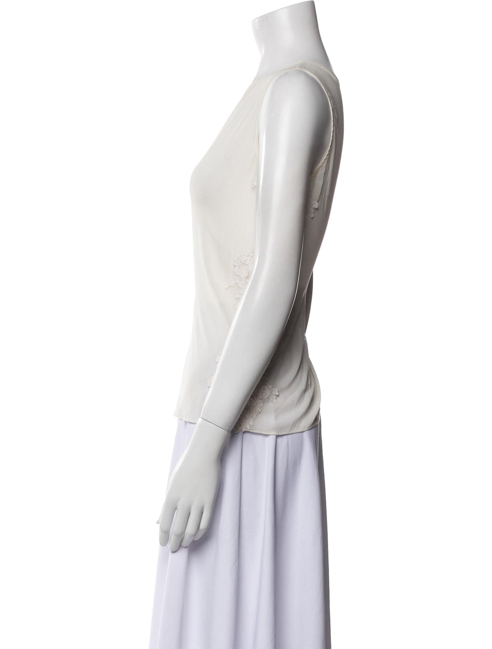 Fabiana Filippi Scoop Neck Sleeveless Top