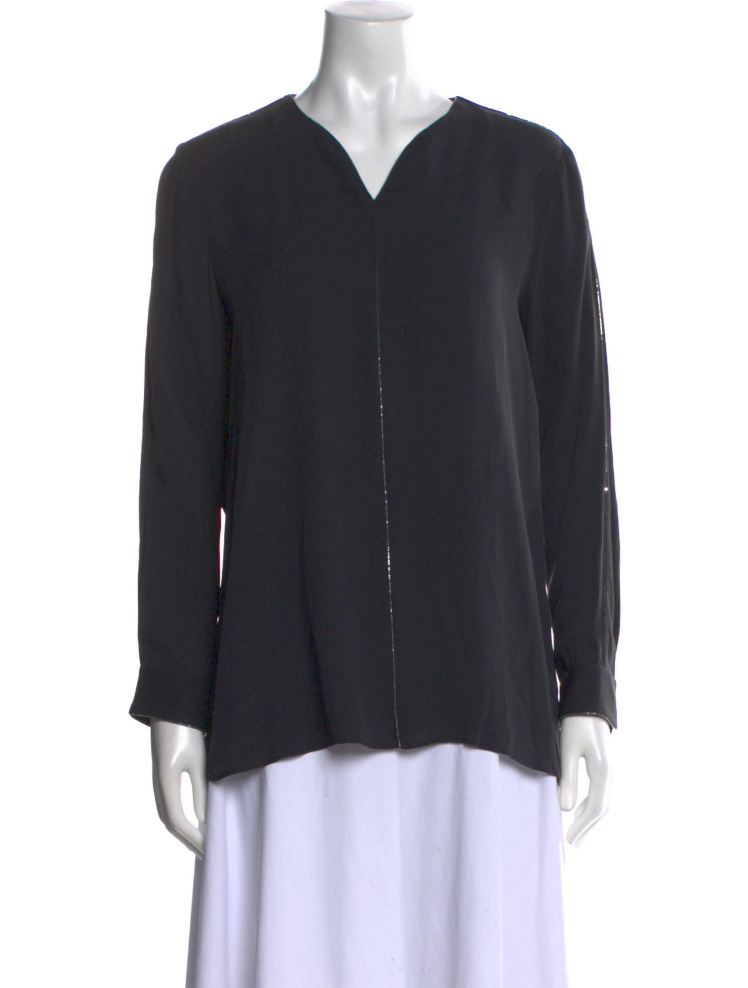 Fabiana Filippi Silk V-Neck Blouse