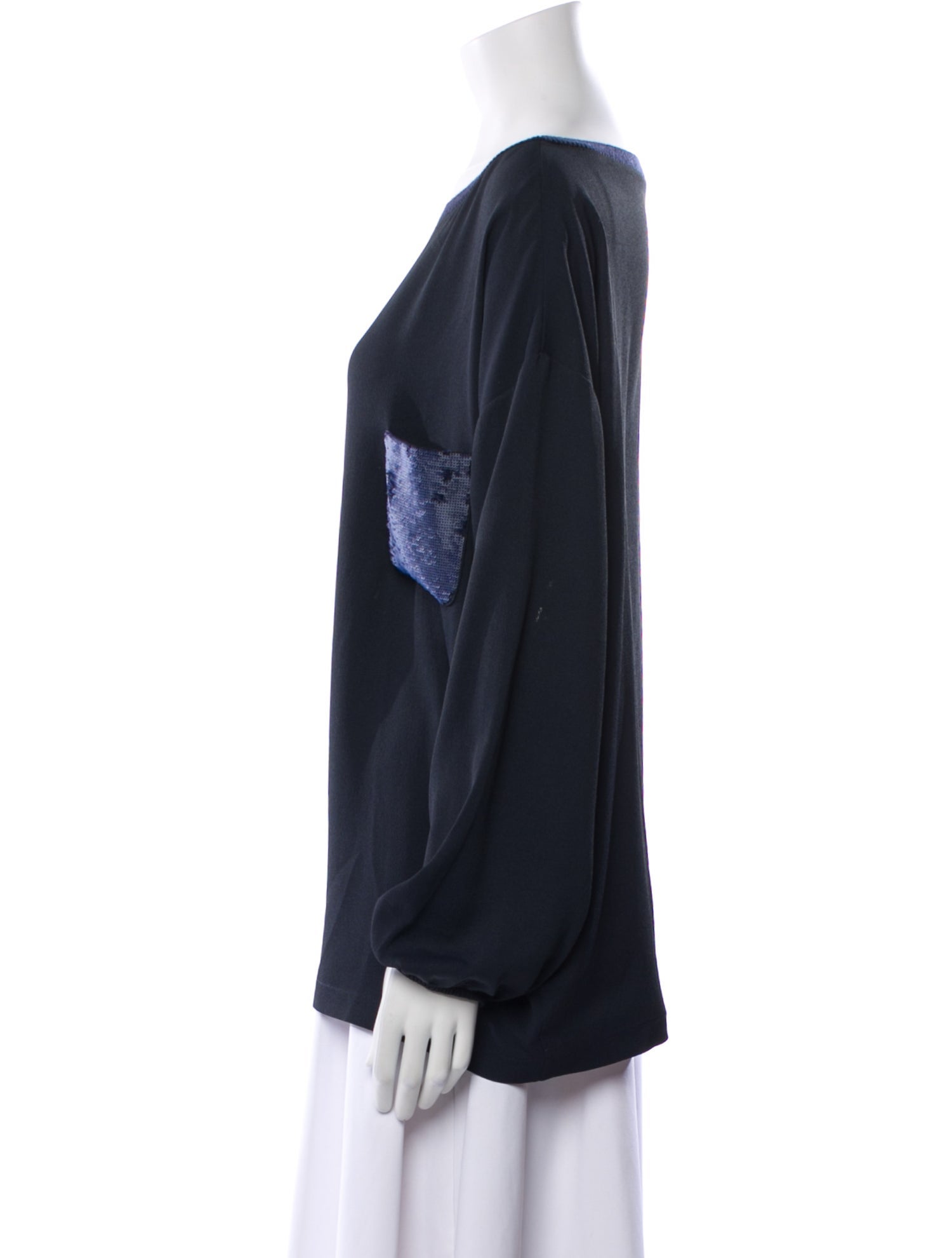 Fabiana Filippi Cashmere Bateau Neckline Blouse