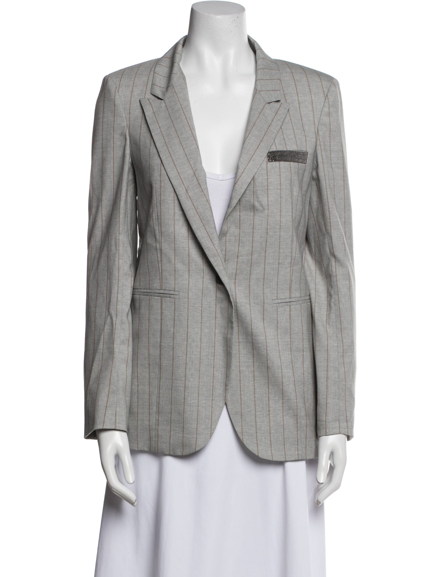 Fabiana Filippi Wool Striped Blazer