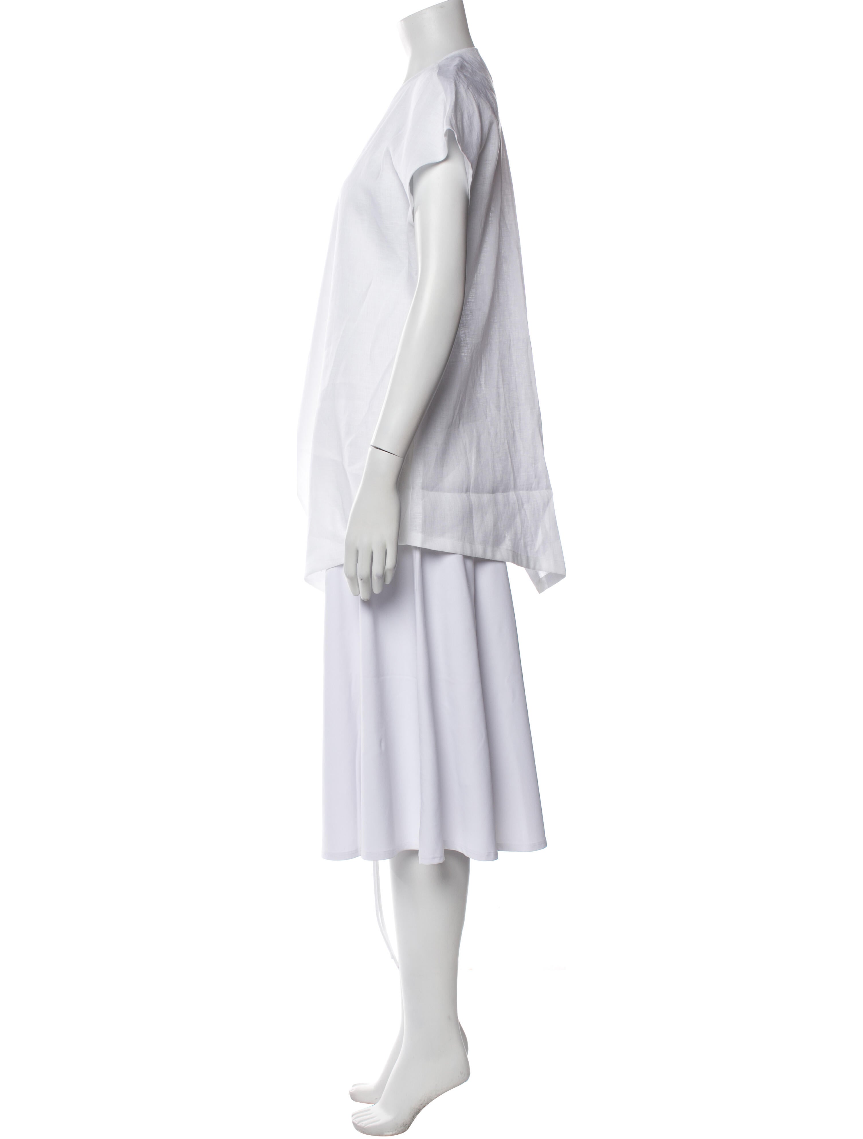 Fabiana Filippi Linen V-Neck Blouse