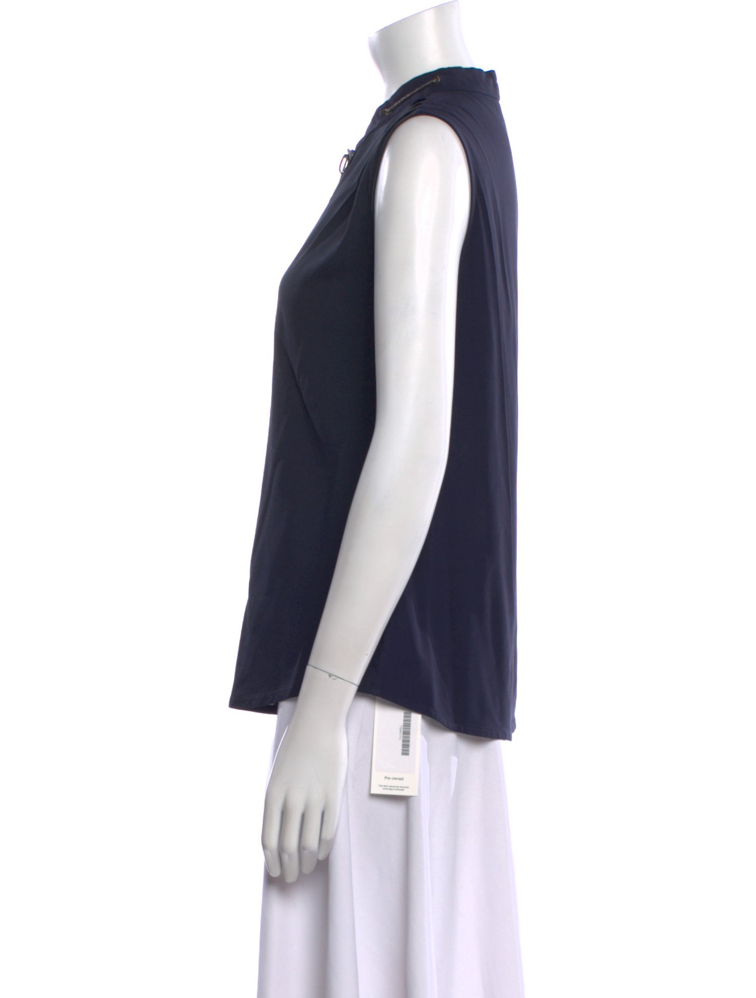 Fabiana Filippi Silk Mock Neck Blouse