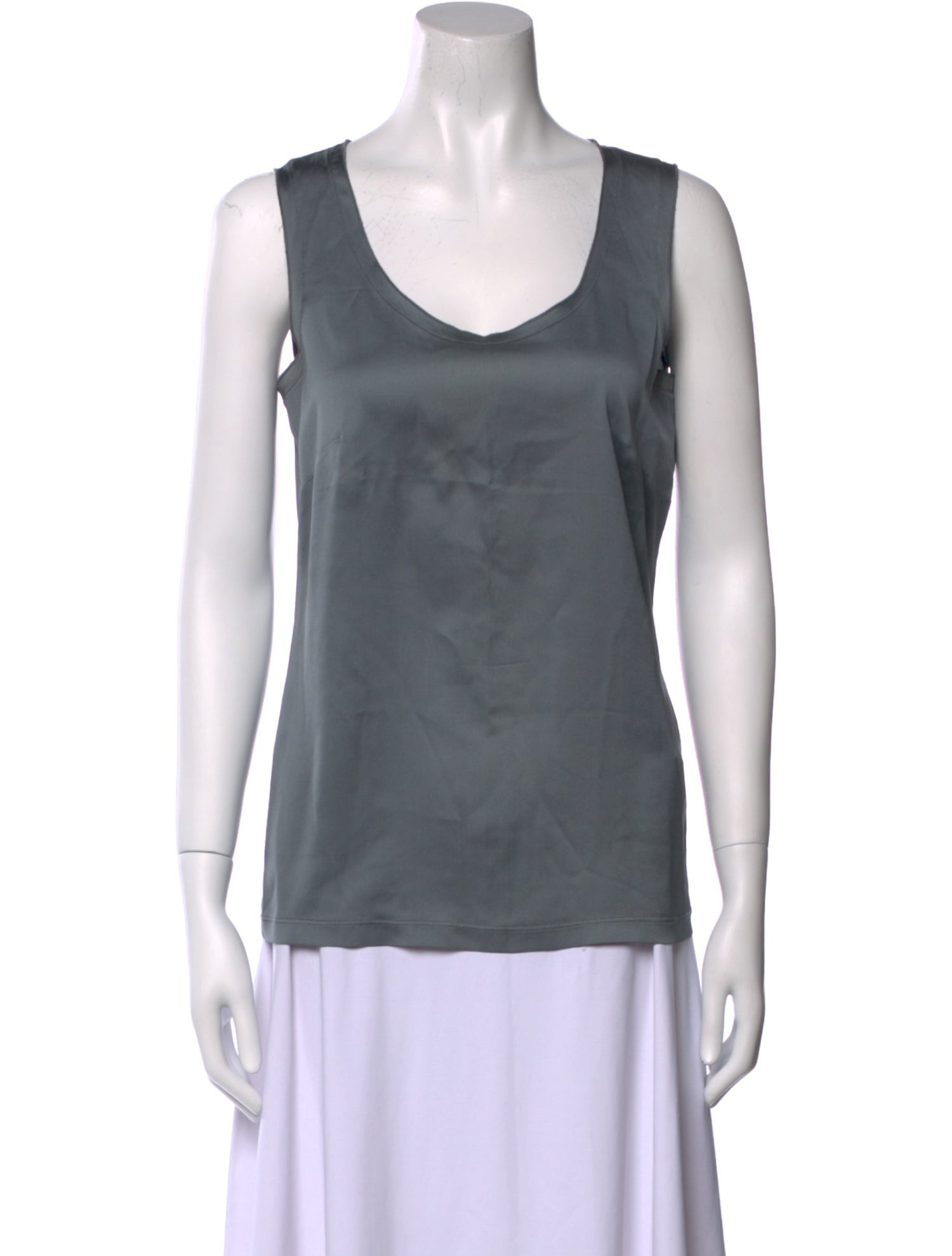 Fabiana Filippi Silk Scoop Neck Top