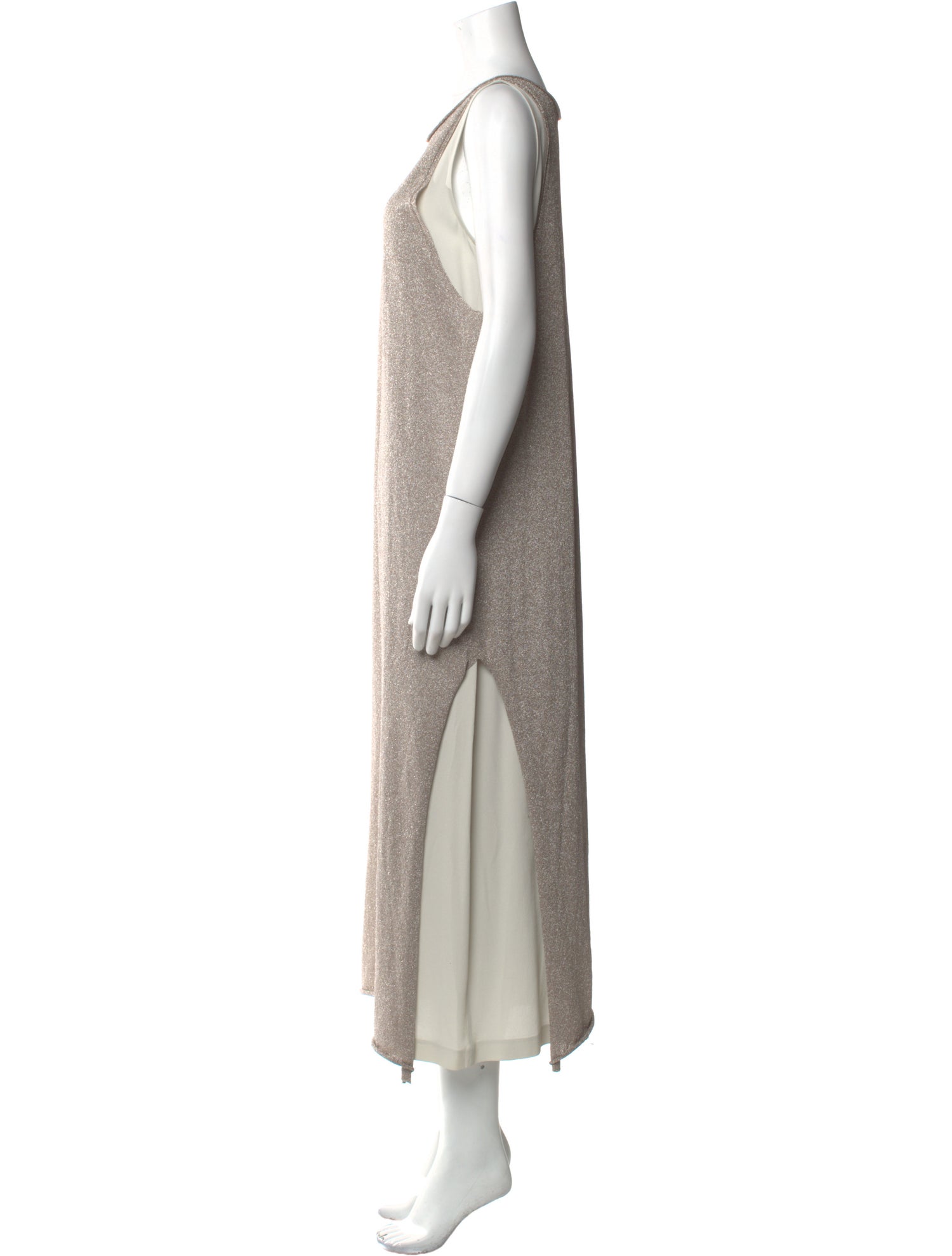 Fabiana Filippi Scoop Neck Long Dress