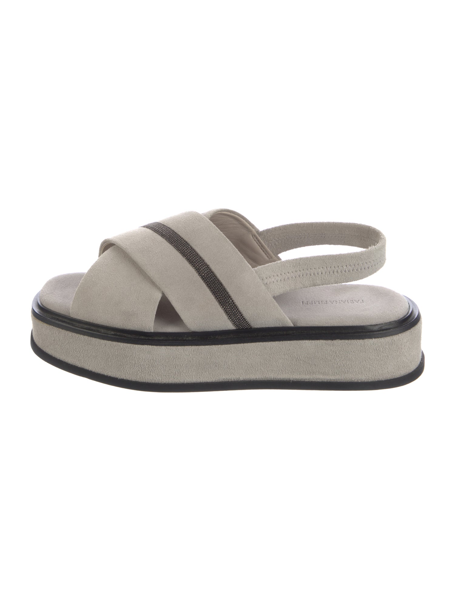 Fabiana Filippi Suede Studded Accents Slingback Sandals