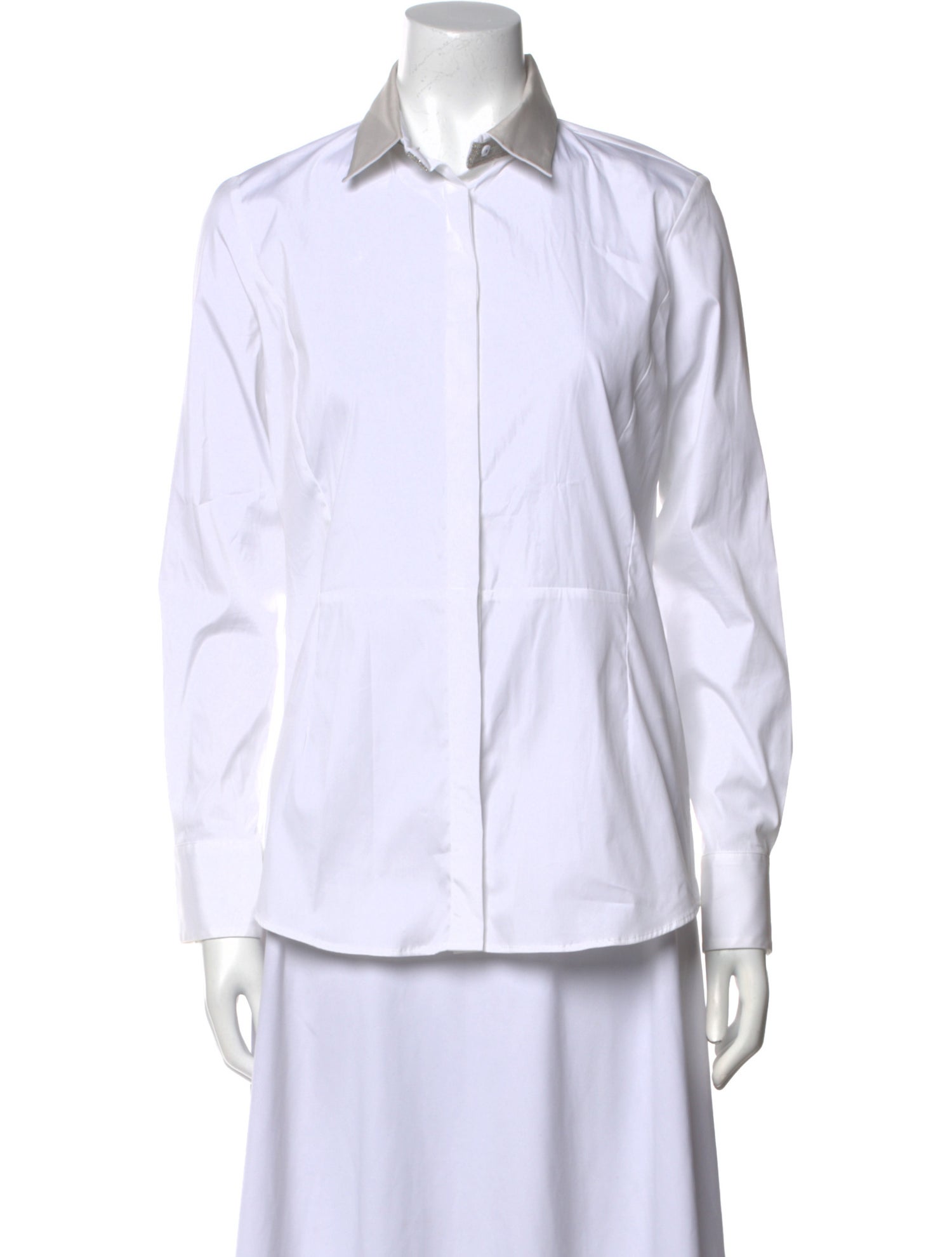 Fabiana Filippi Long Sleeve Button-Up Top