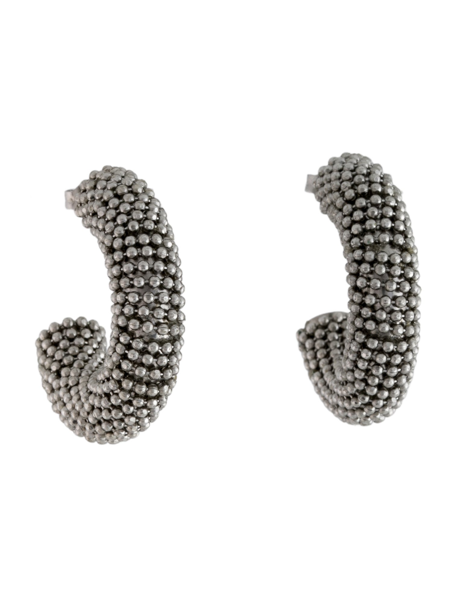Fabiana Filippi Bead-Embellished Hoop Earrings