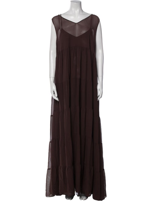 Fabiana Filippi V-Neck Long Dress