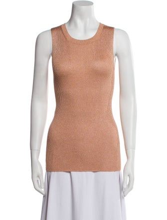 Fabiana Filippi Scoop Neck Sleeveless Top