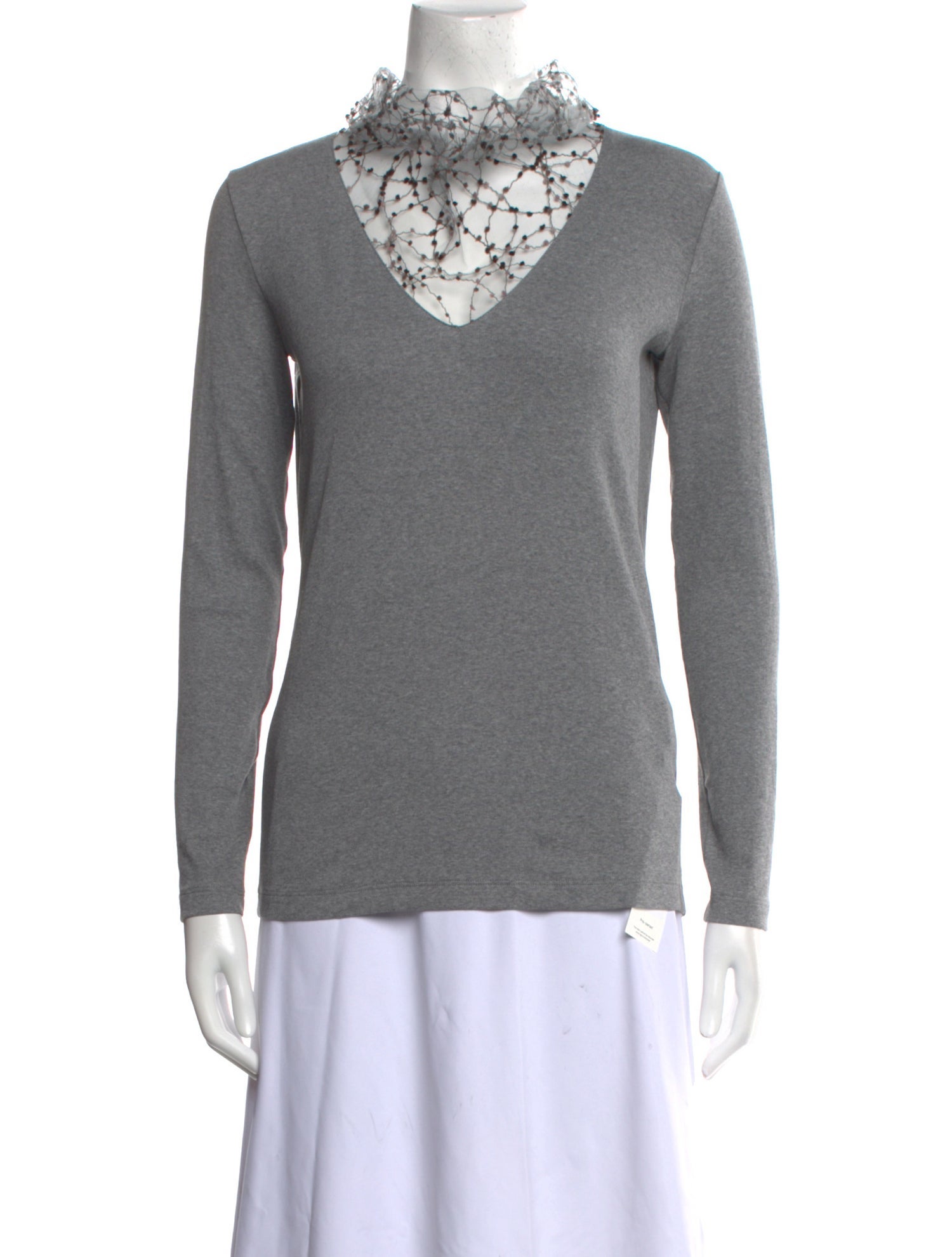 Fabiana Filippi Mock Neck Long Sleeve Sweatshirt