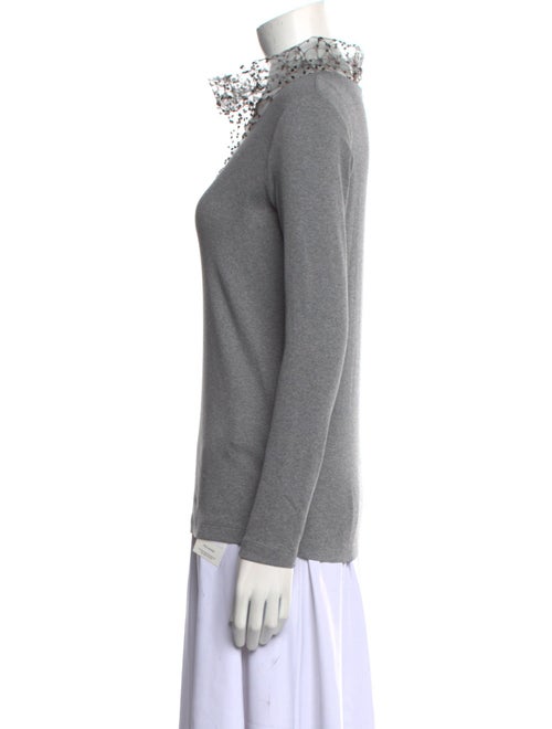 Fabiana Filippi Mock Neck Long Sleeve Sweatshirt