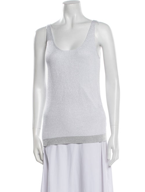 Fabiana Filippi Scoop Neck Sleeveless Top