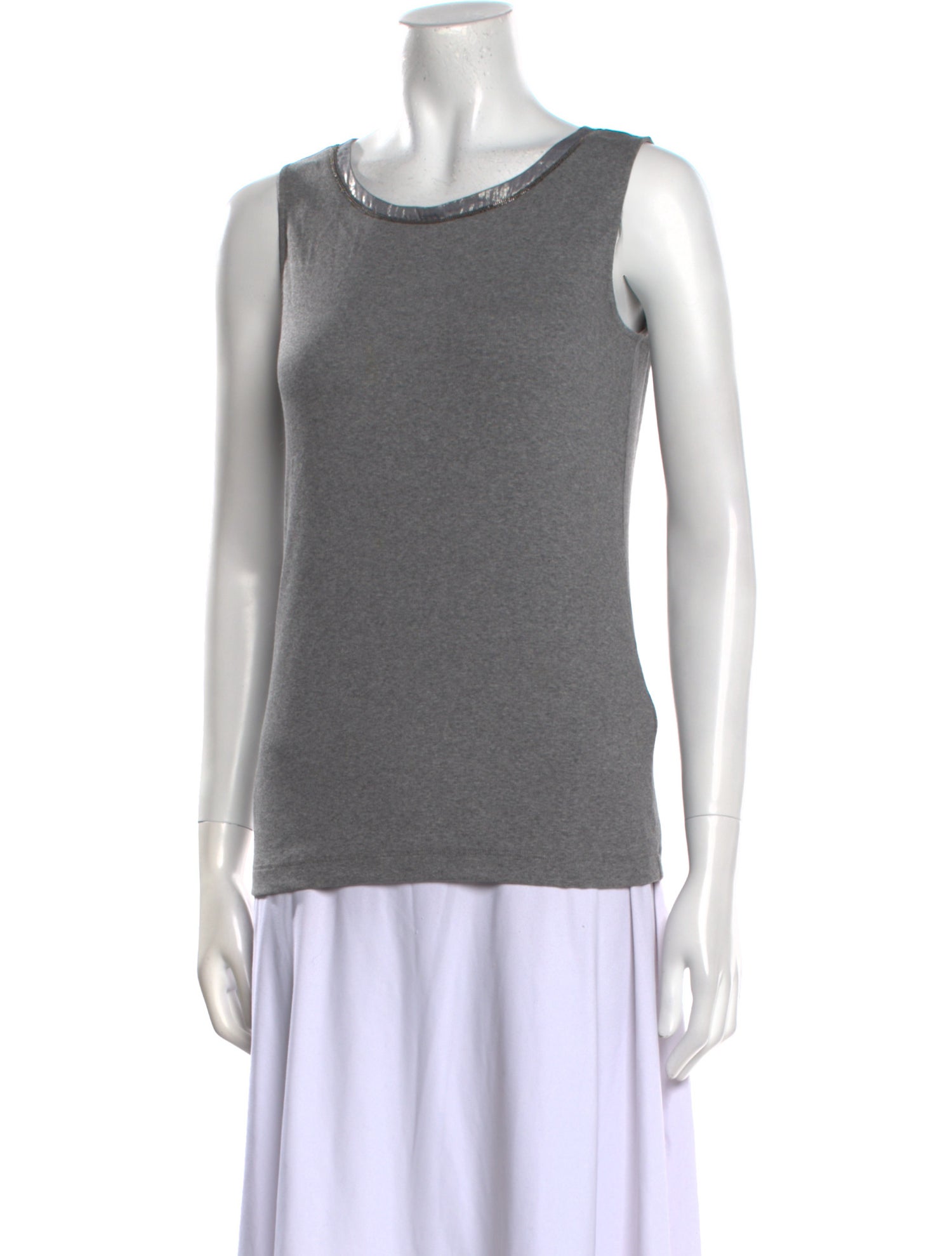Fabiana Filippi Scoop Neck Sleeveless Top